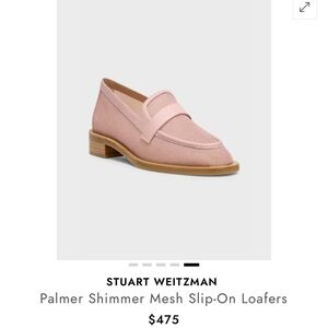 Stuart Weitzman Blush Shimmer Loafers